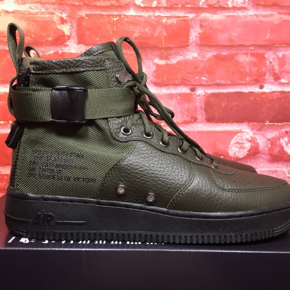 Nike | Shoes | Nike Sf Air Force Mid Sequoia Sequoia Black | Poshmark